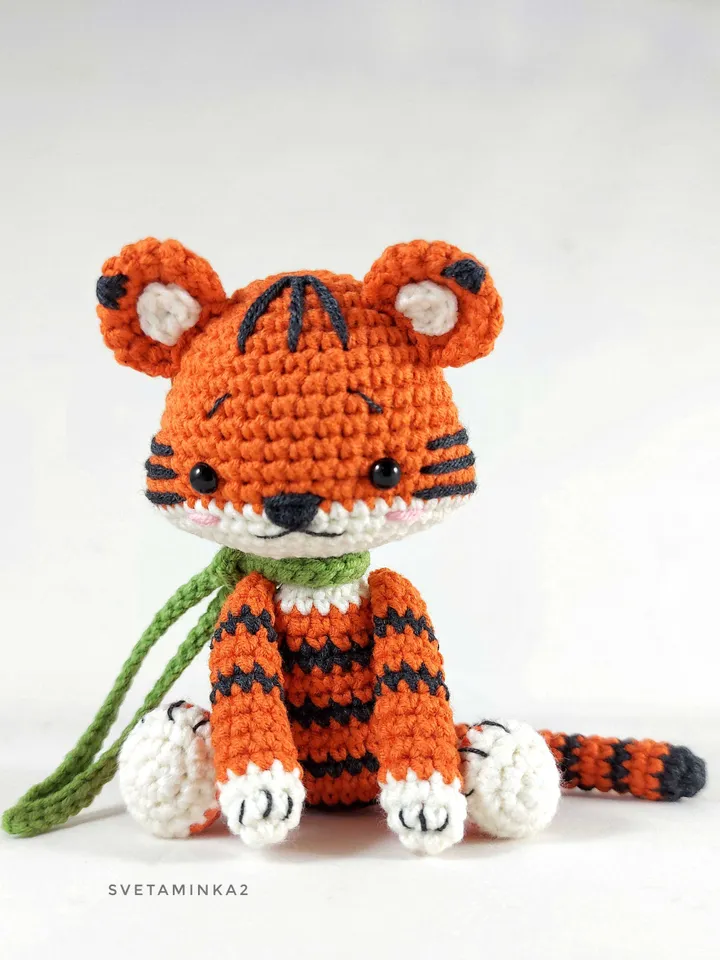 Tiger Crochet Pattern Amigurumi Tiger Cub Cute Animal Toy. Digital Download. PDF.