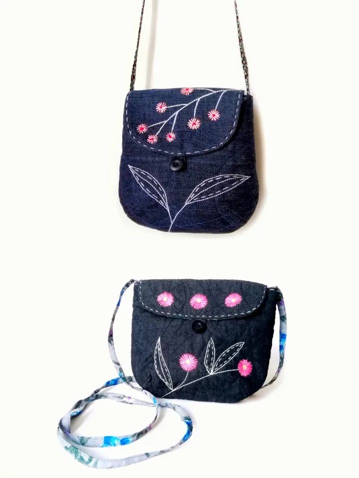 Handmade Mini Hand Embroidered Crossbody Purses for Women - Small Bags with Floral Designs - Unique Accessories for Her. FREE SHIPPING!