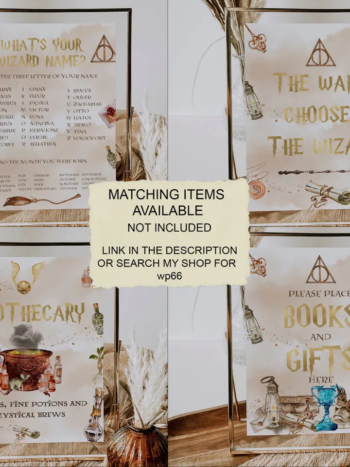 APOTHECARY SIGN; Wizard Baby Shower sign; Magic School Baby Shower template; Instant Download; wP66