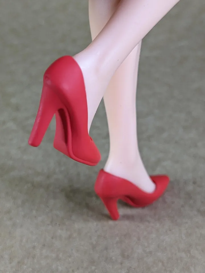 Classic red heels shoes for 30 cm fashion female dolls