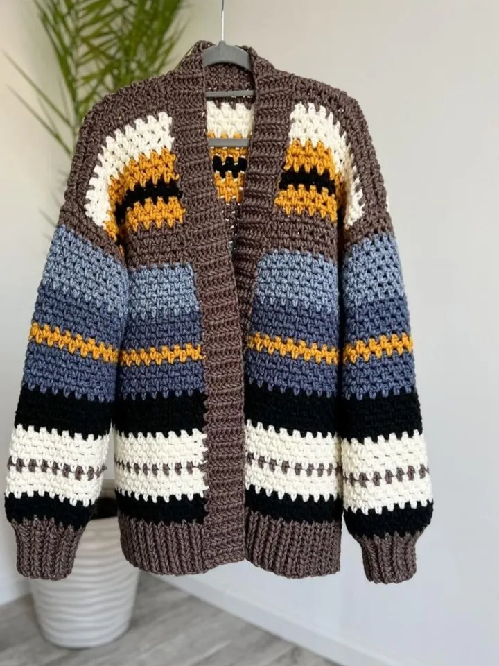 Cardigan crochet pattern, chunky cardigan crochet, easy cardigan crochet pdf