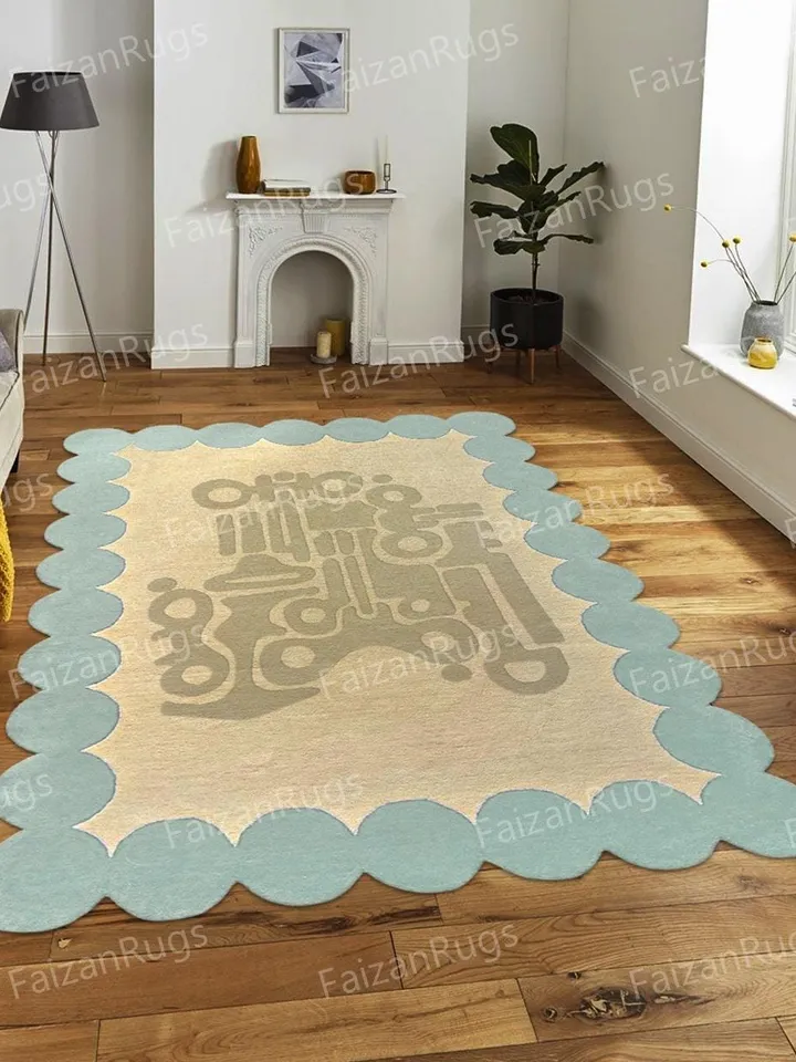 Paysage Ghodrati Hand Tufted Rug 100% Wool For Living Room, Bed Room, Kids Room In Any Size 3x9,4x12,10x14,10x12,9x12,8x10