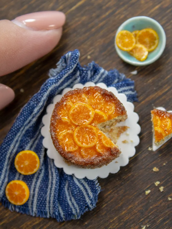 TUTORIAL Miniature polymer clay orange cake