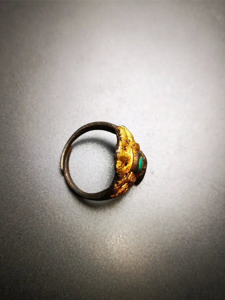 Gandhanra Unique Handcrafted Ring, Tibetan Buddhist Vajra Bell Ring,Made of Pure Gold Filled and Silver Filled,Protection Jewelry