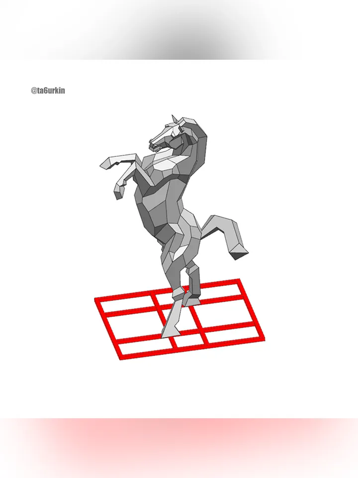 Welding Project Plans Drawings Horse (DXF, PDF)