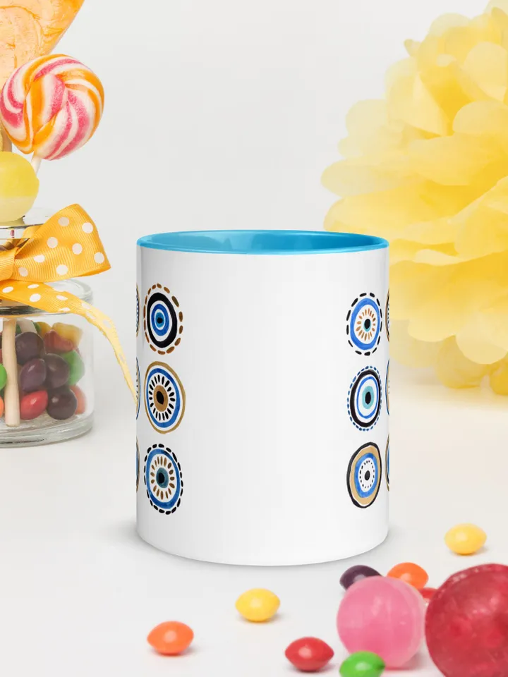 Evil Eye Mug Color Inside Blue Evil Eye Mug Birthday Gift Cute Mug For Her Tea Mug Evil Eye Protection Nazar Mug Cute Mug For Her Tea Cups