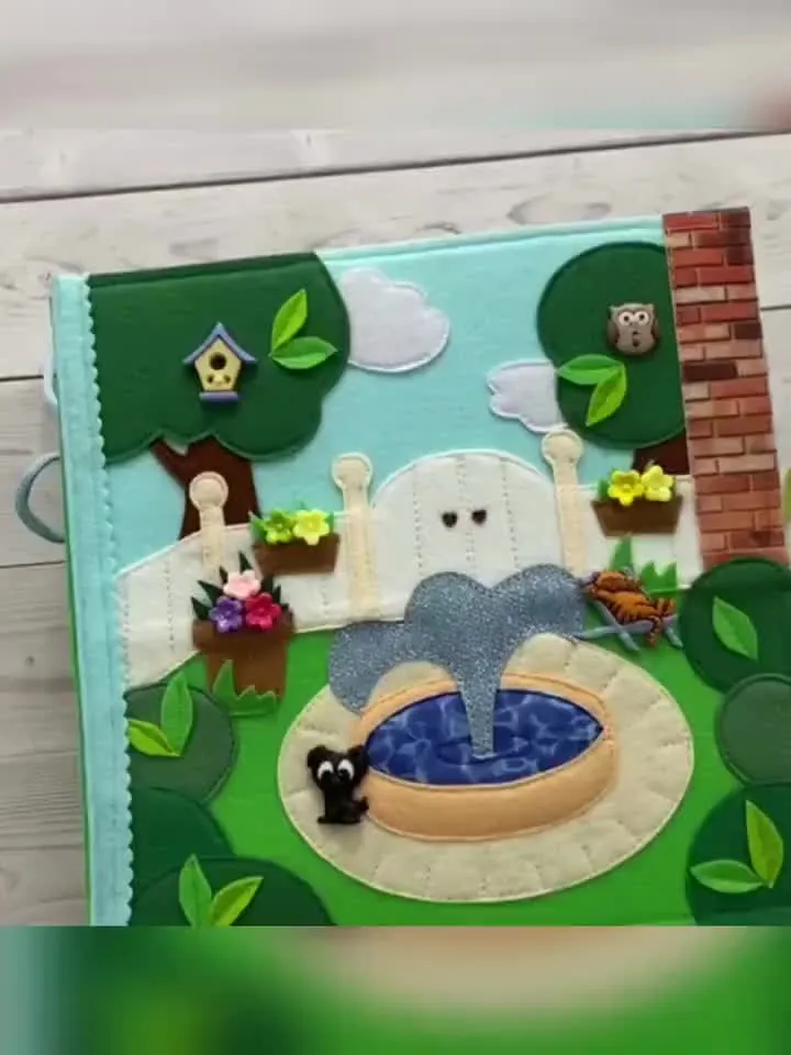 Quiet book Dollhouse pattern, Felt Busy book pattern pdf, Felt doll Pattern with clothes set, Dress up Doll, Felt dollhouse book for girl