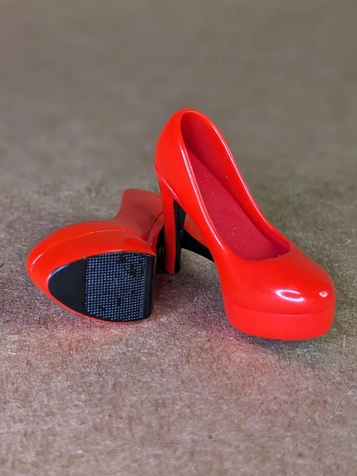 Red heels shoes for fashion female dolls (Color Infusion, MH)