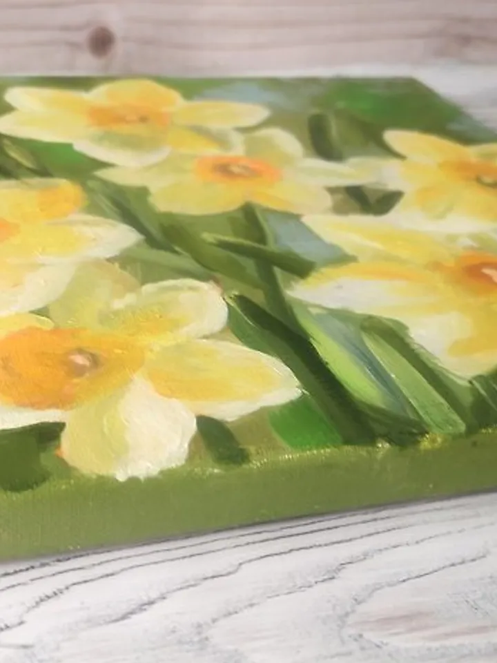Narcissus Painting Daffodil Original Watercolor Floral Wall Art Small Flower Art