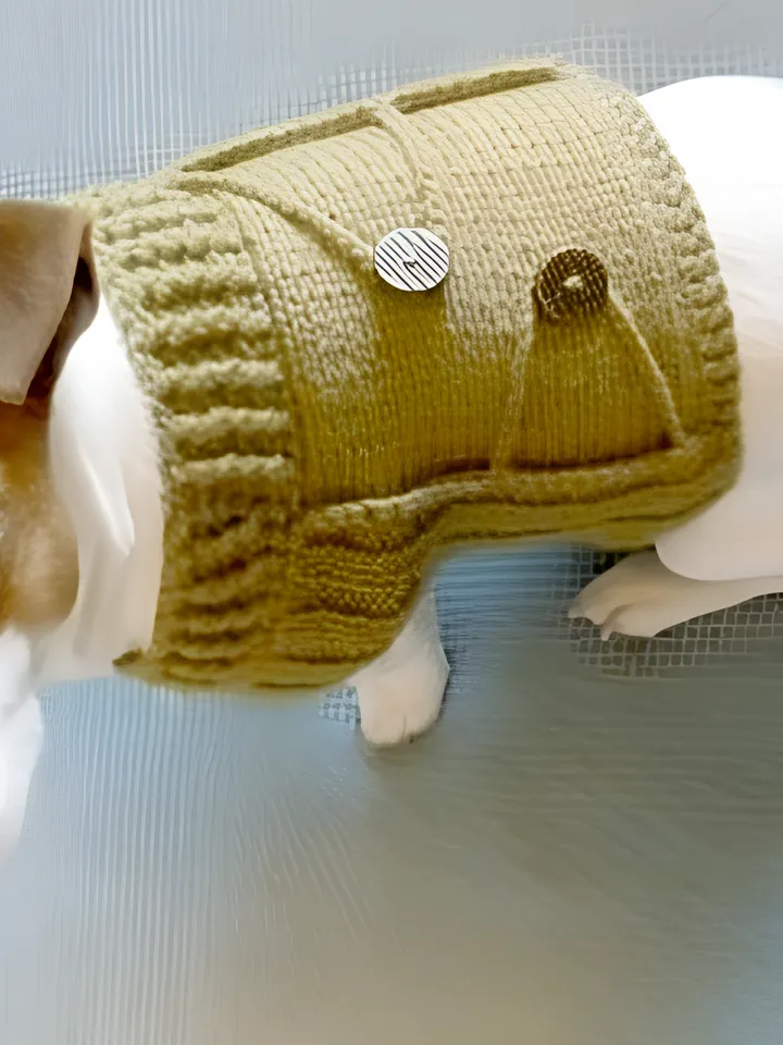 Buttoned Dog Jumper