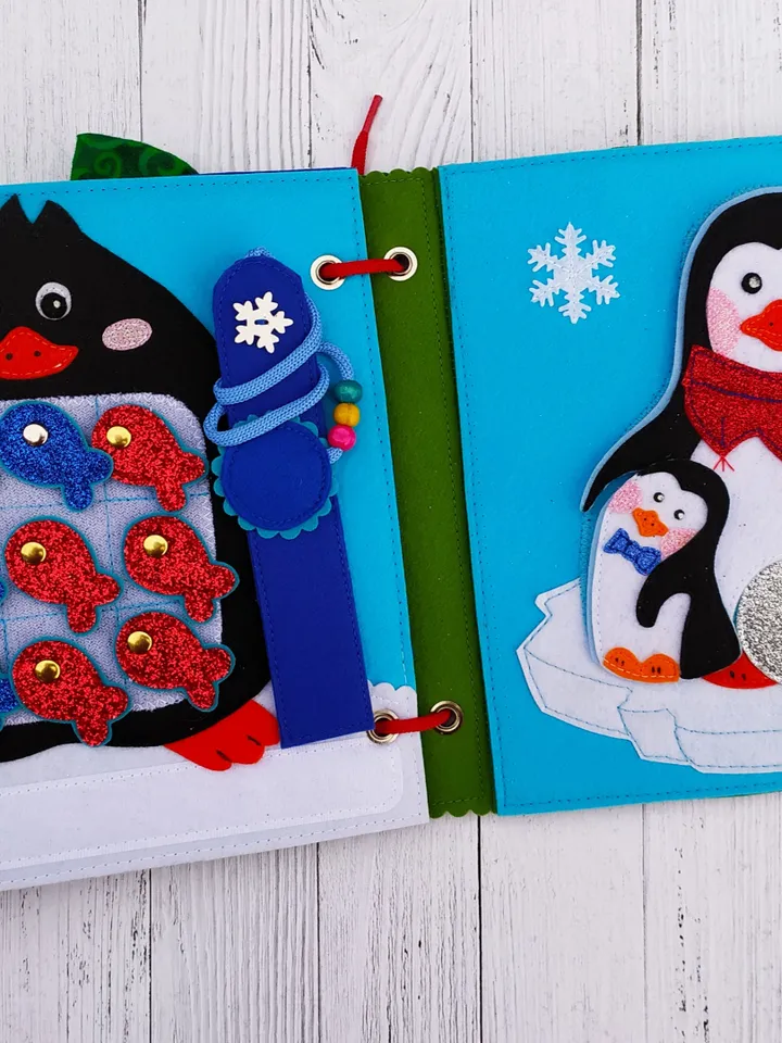 Christmas Quiet Book pattern for toddler, Felt activity book, Soft book for kids, Christmas gift for toddler 3,4,5,6 year old