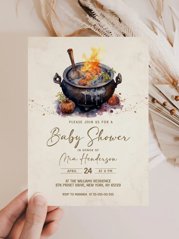 DIY Wizarding World Baby Shower iNVITATION; Magic School Baby Shower Template; School of Wizard Baby Shower invitation template; wh1