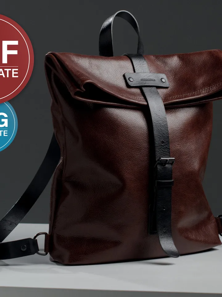Leather Roll Top Backpack Pattern: Travel Laptop Bag (PDF + SVG) + Video