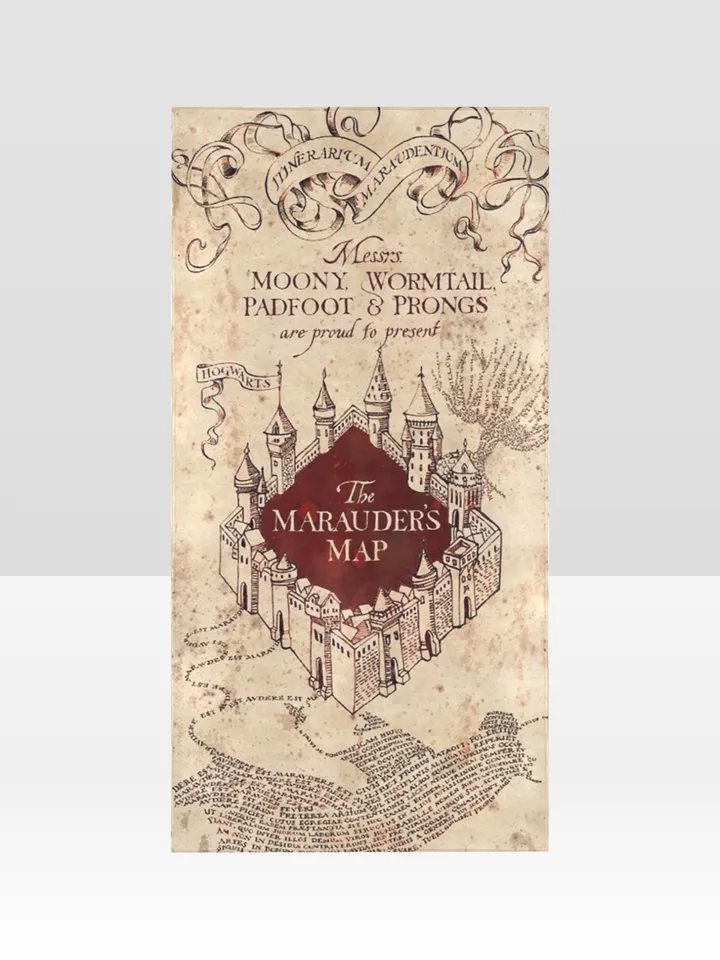 Marauders Map Harry Potter Beach Towel
