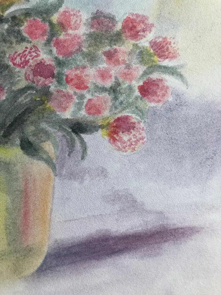 Bouquet of clover original watercolour painting wall art flowers modern painting hand painted paper size 7x9 inches