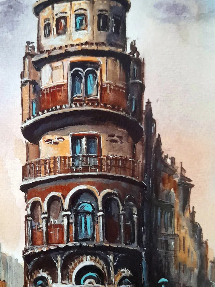 Watercolor painting. Seville, Andalusia. 21x30cm (8.3х11,7inches)