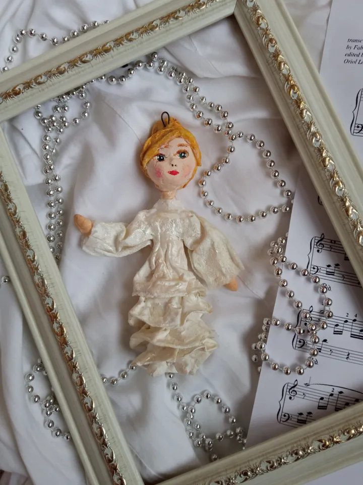 Princess in vintage style- cotton toy for the most magical Christmas tree Xmas decorations. Holidays gifts