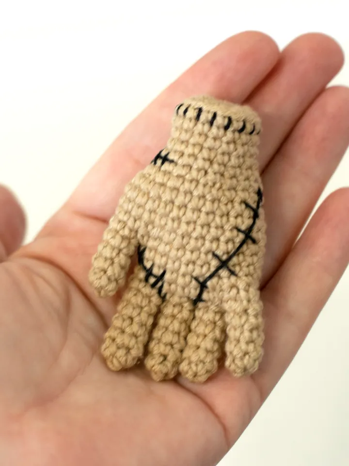 The hand thing from the Addams family movie, handmade miniature monster toy, Halloween sign, Halloween party