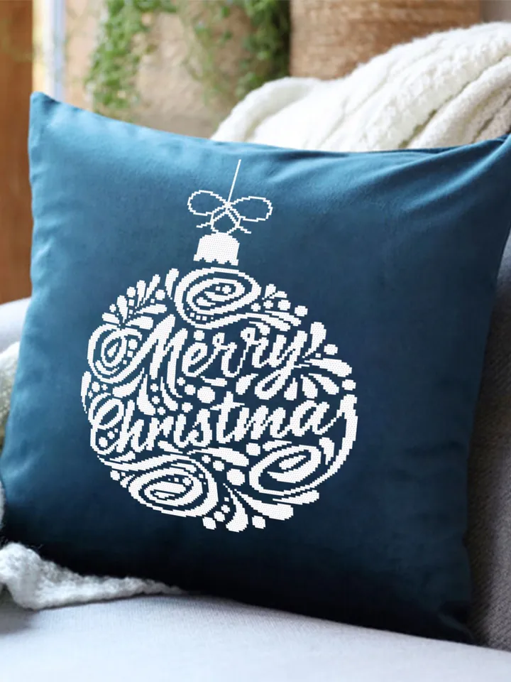Christmas ball cross stitch pattern download PDF Christmas ornament cross stitch chart Holiday hand embroidery PDF, DIY Christmas decor #N14