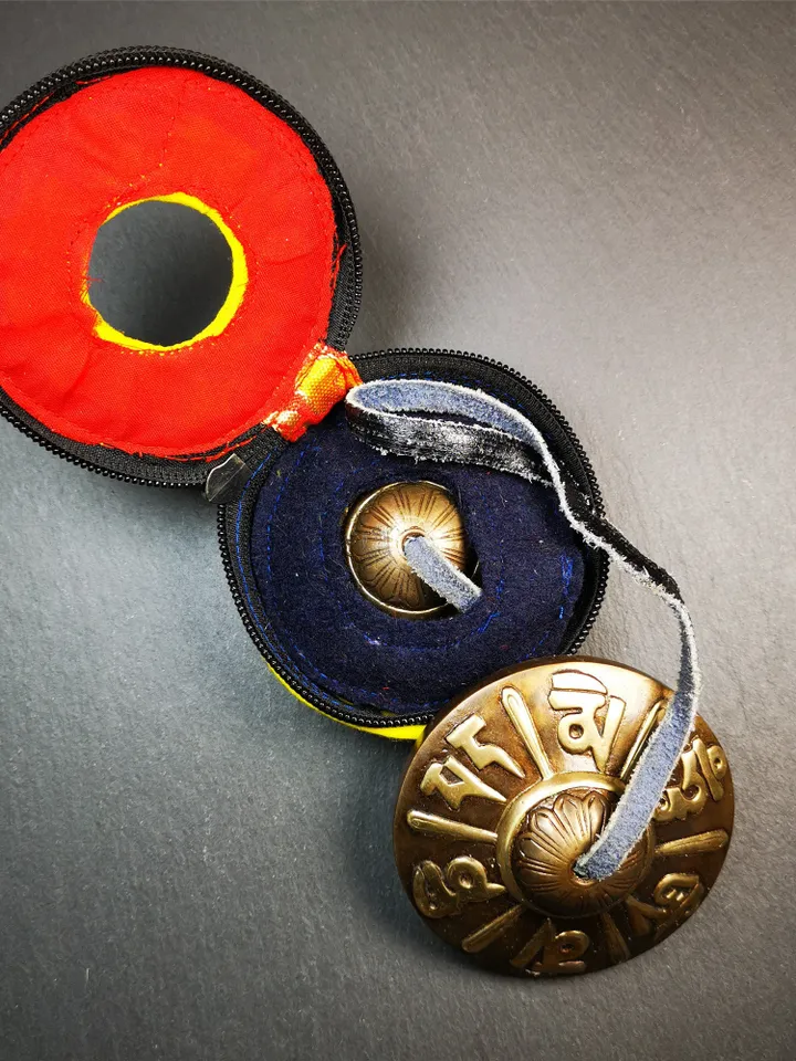 Gandhanra 8cm Tibetan Cymbals,OM Mantra Tingsha Bell,Buddhism Ritual Implement,Handmade in Nepal