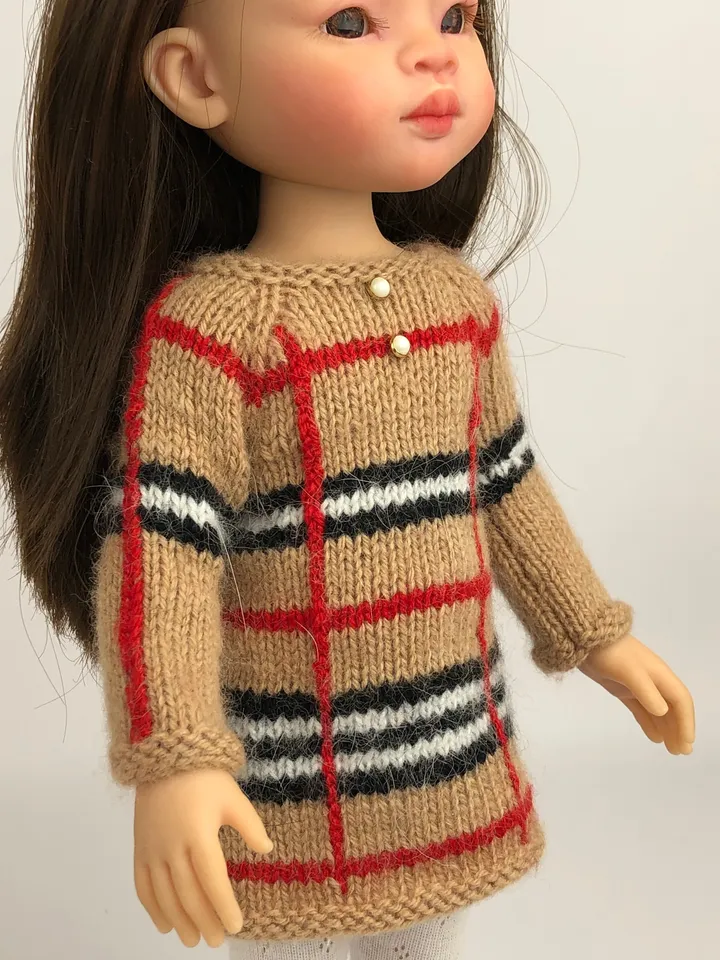 Paola Reina Doll 3 ITEMS Set: Exclusive Handmade Outfit - Dress, Tights, Shoes