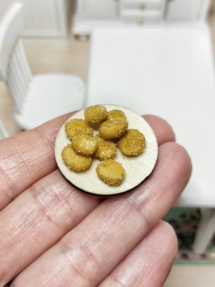 Nuggets for dollhouse, food for dolls, Realistic nuggets, fast food for dolls, miniature food, dollhouse miniature