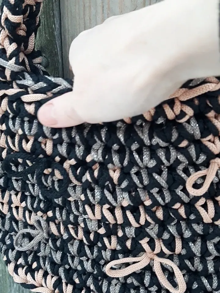 Crochet bag, shoulder bag, trendy bag