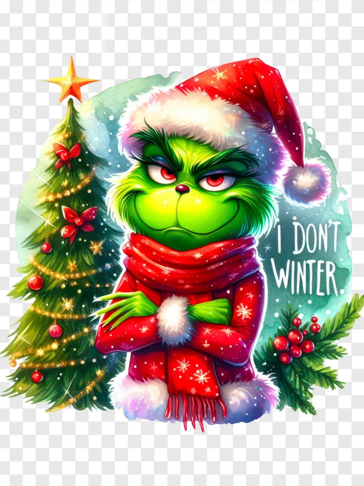Merry Grinchmas png, I dont winter clipart, Xmas Holiday png, Merry Christmas png, Retro Christmas png, Christmas Movie png, Christmas png
