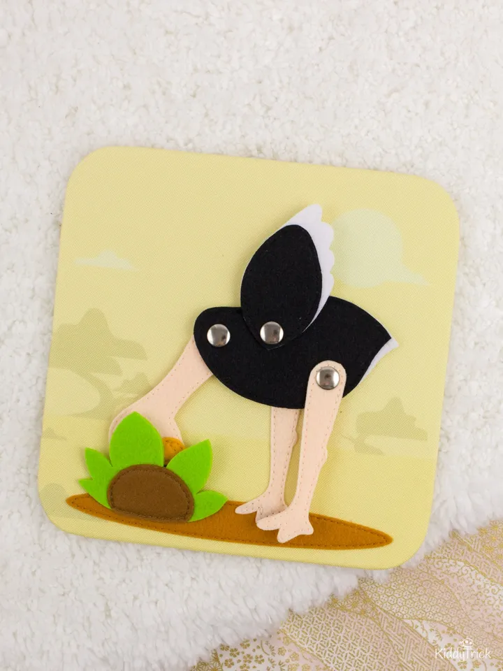Ostrich - Felt Applique - Sewing Pattern
