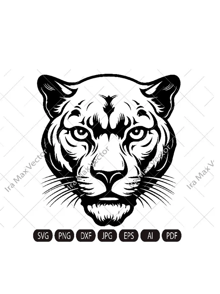 Panther Face svg / Panther Head svg / Panther svg / Panther Mascot svg / Panther Head / Panther Printable / Panther logo/ INSTANT DOWNLOAD