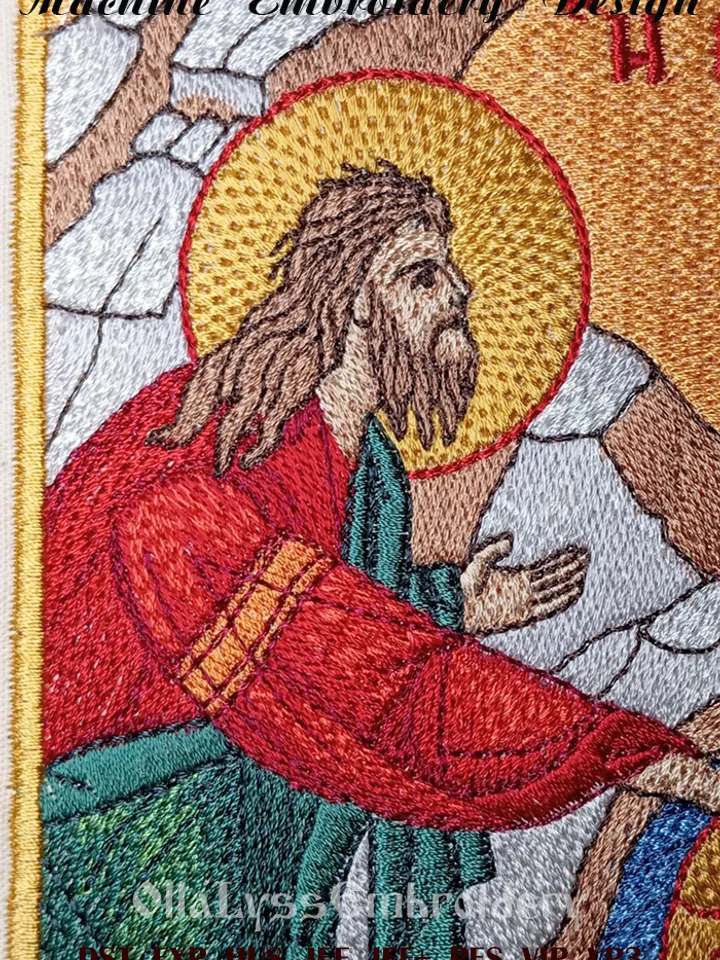Baptism of Christ embroidery design