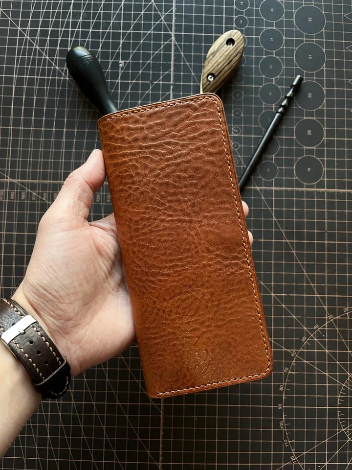 PDF Pattern long wallet - Pattern of a leather wallet - Download PDF. & video TUTORIAL