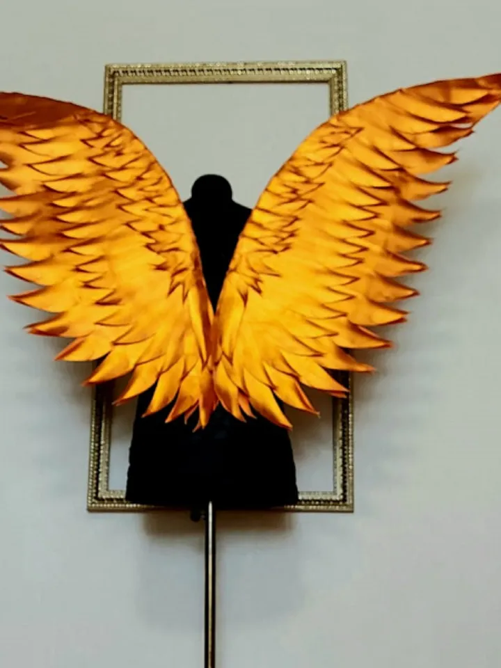 Bronze Wings Costume, Angel wings, phoenix wings, wings of fire, Sexy cosplay, fire bird, Gold Adult wings