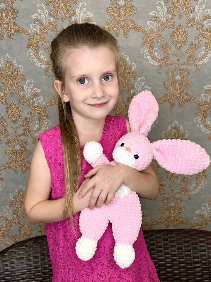 Crochet handmade bunny Crochet cuddle toy Crochet rabbit snuggler