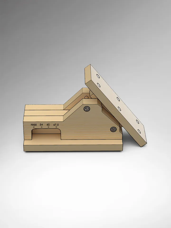 Adjustable Hand Saw Guide (PDF plan, dxf,svg)