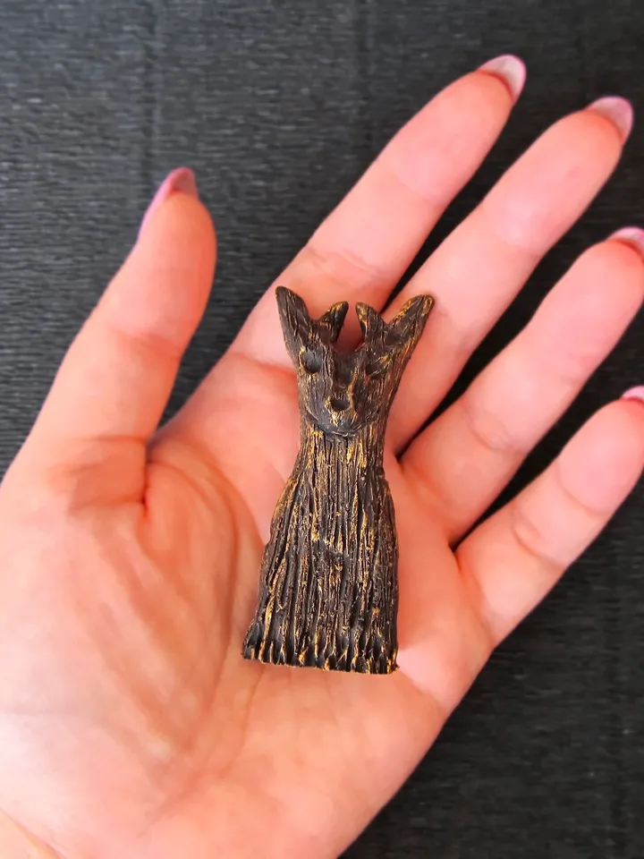 Stag figurine Shaman Totem doll Spirit Assistant Deer Forest horned god Altar protection amulet Primitive doll Pagan idol Folk art statue
