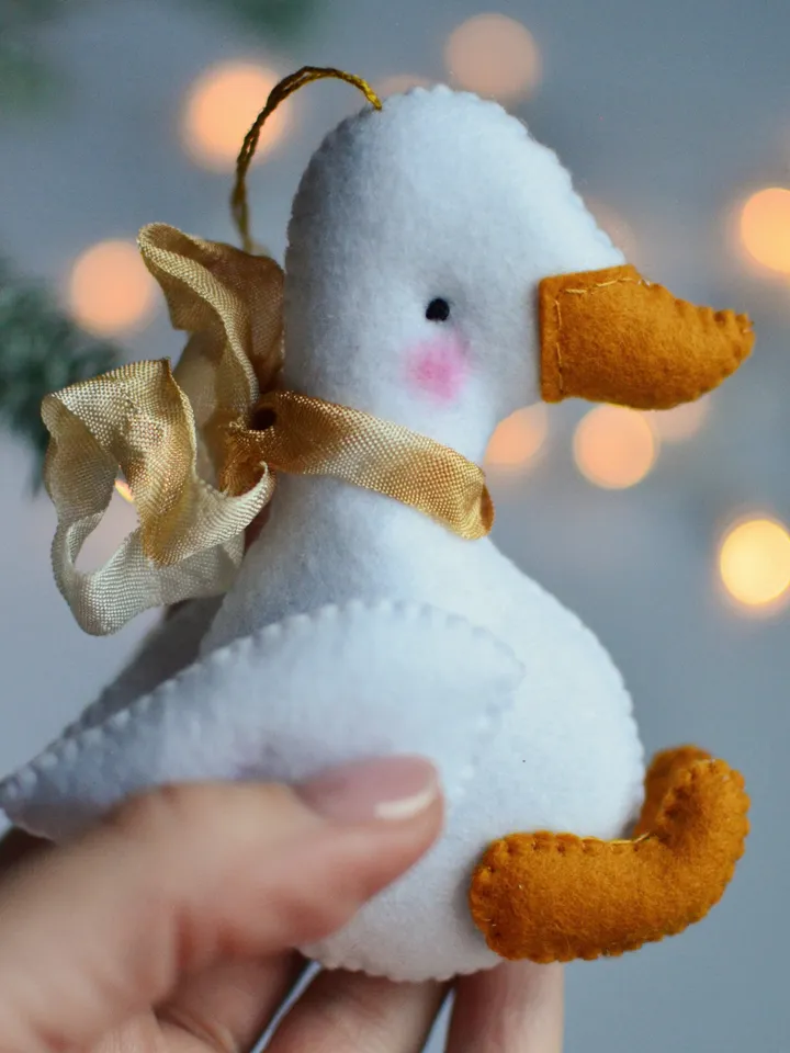 PDF pattern Goose ornament, Sewing PDF ,DIY Felt Plushie silly goose