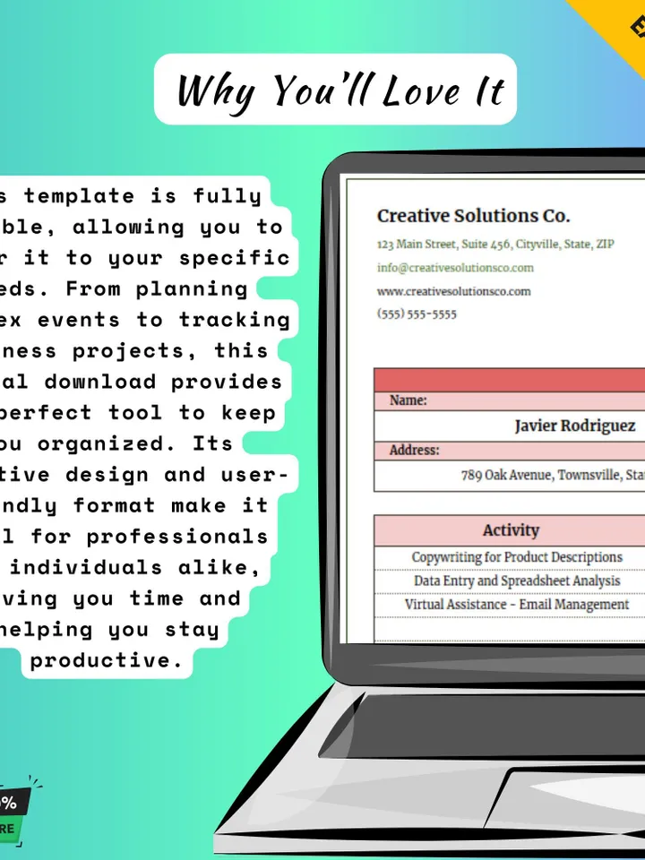 Business Estimate Template, Google Sheets Quote Form, Digital Download, Easy-to-Use Cost Estimate for Small Business Owners