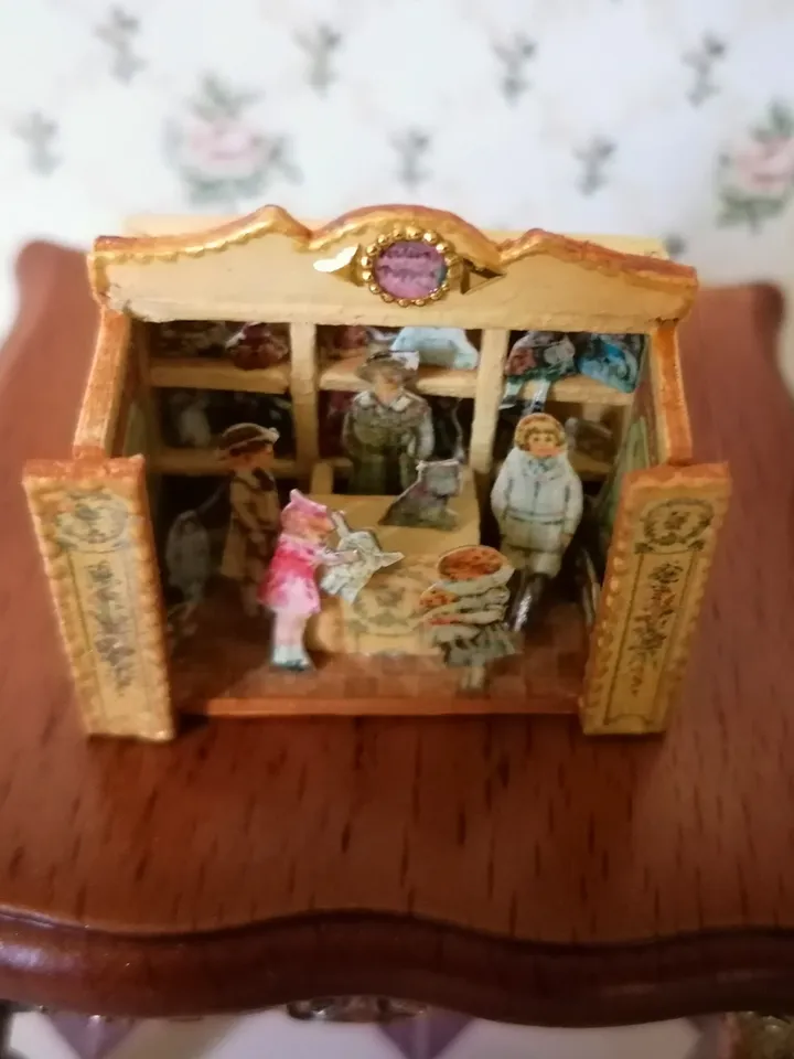 Paper theater. Puppet show. Toy store. Dollhouse miniature.1:12 scale.