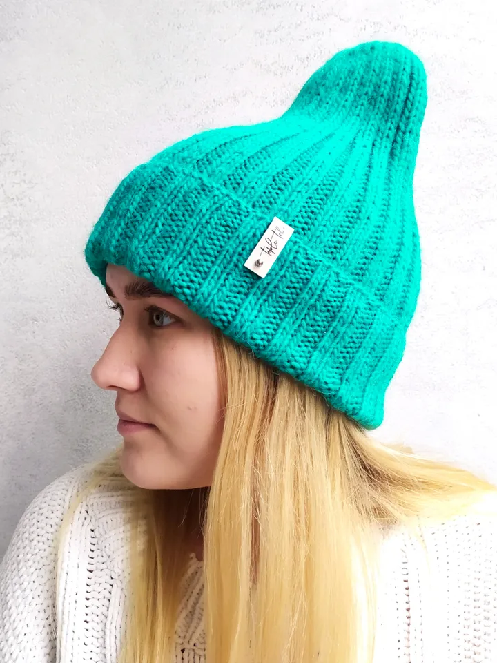 Woolen warm womens handmade hat