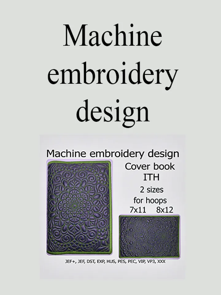 ITH Mandala Cover for Book embroidery design