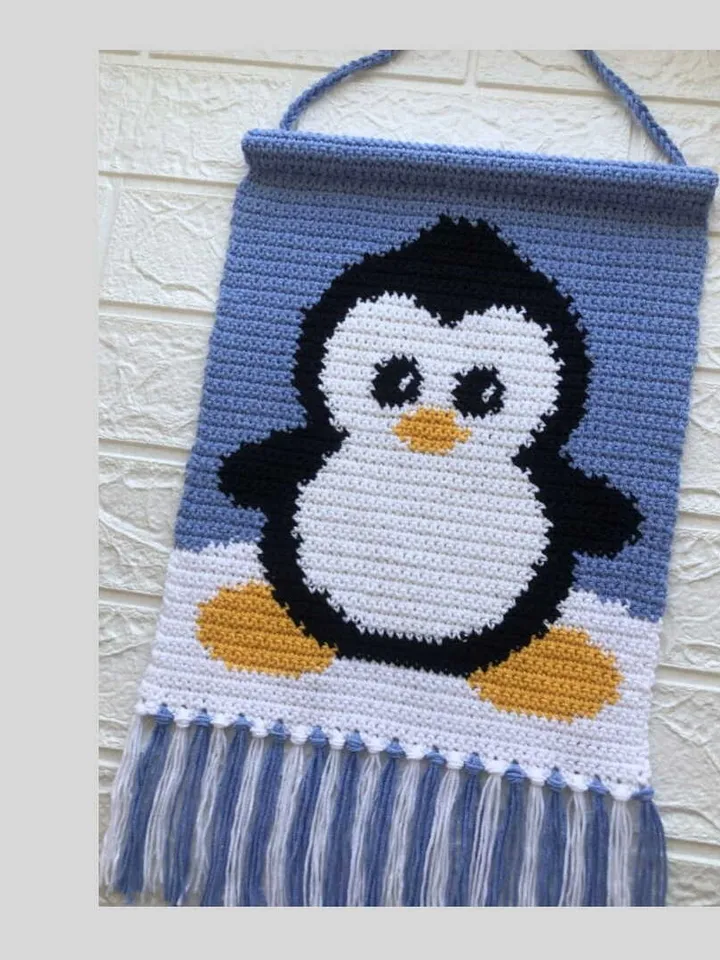 Crochet Penguin Wall Hanging Pattern PDF