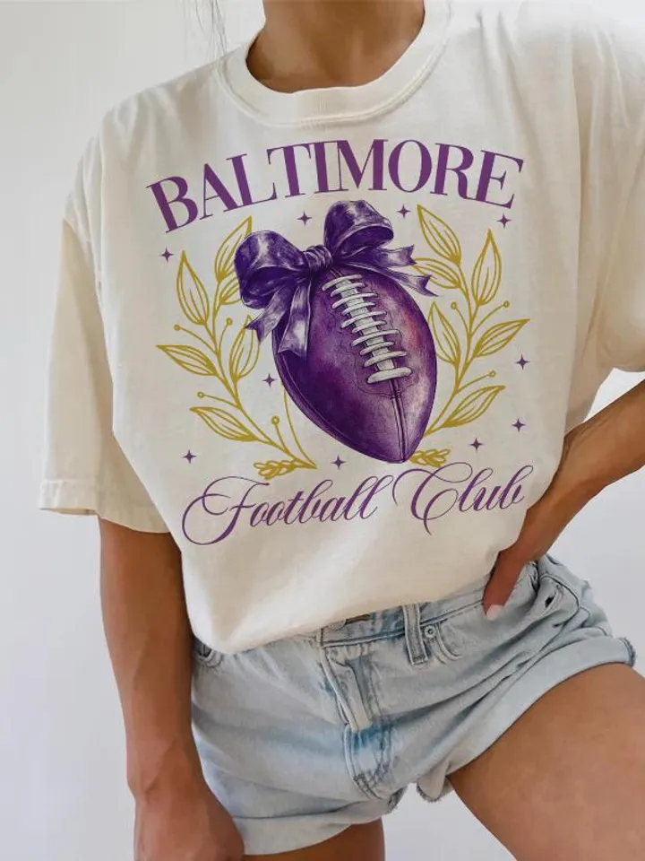 Football png, Coquette Football PNG, Baltimore Football PNG, Football Team PNG,Baltimore Football Sweatshirt, Football Purple Team Football