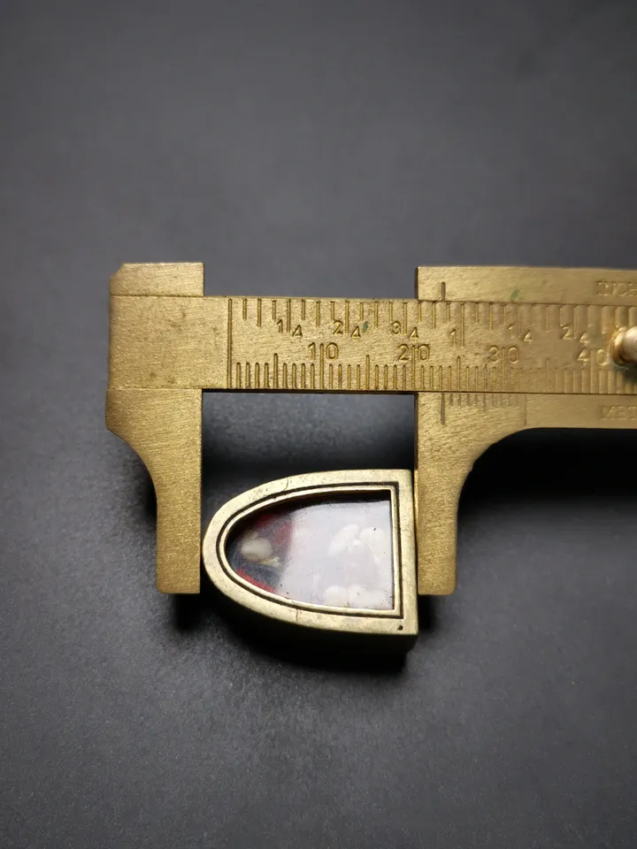 Gandhanra Antique Handmade Gau Ghau Shrine, Mini Tibetan Buddhist Altar Amulet Pendant,Made of Red Brass