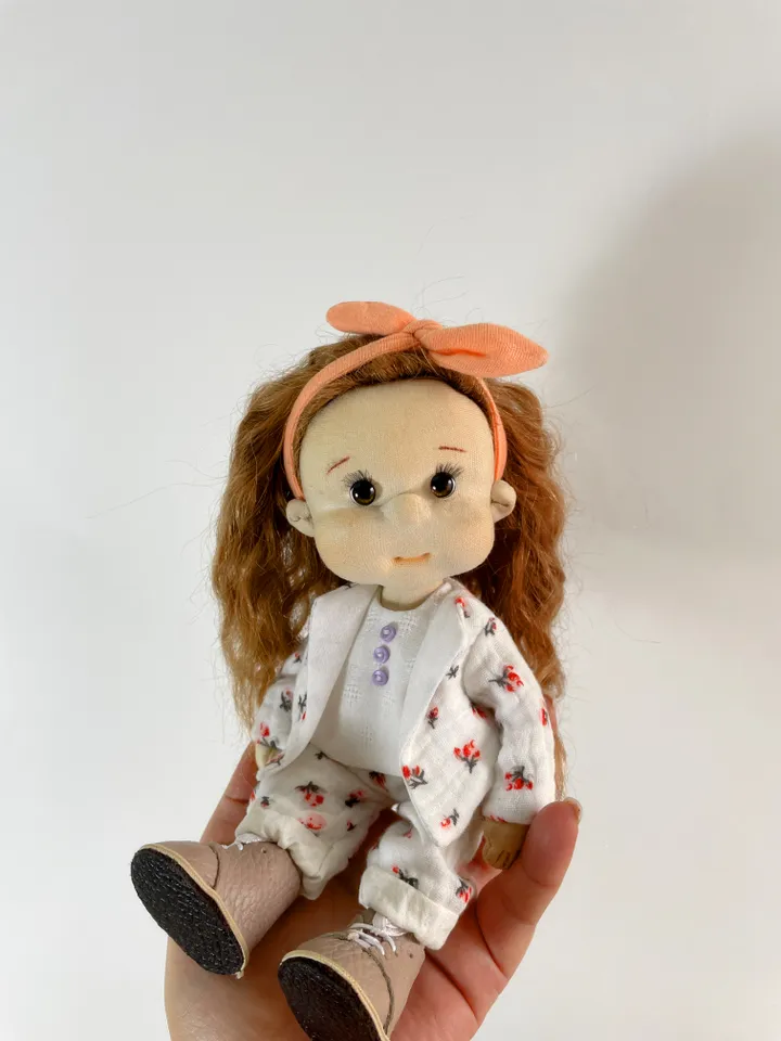 Art Doll Waldorf Doll Inspiration Handmade Textile Doll Birthday Gift for Girl