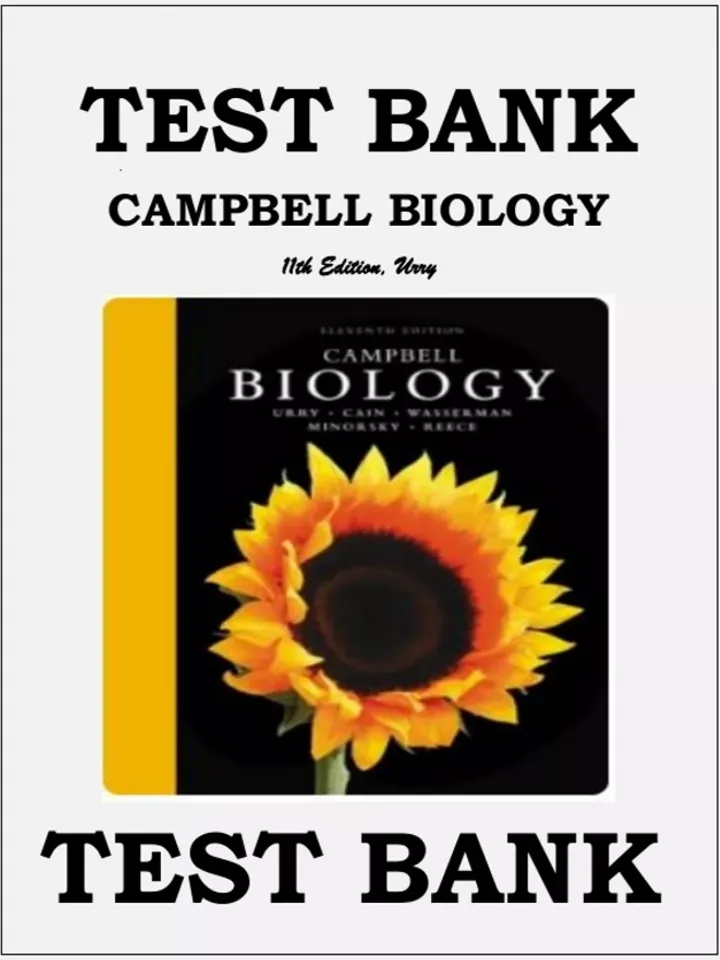 Test Bank Campbell Biology 11th Edition by Lisa Urry