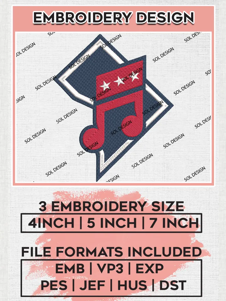 NBA Capital City Go Go Team Logo Embroidery Designs, NBA G League Team Embroidery Files, Basketball Machine Embroidery Designs, NBA Capital City Go Go Team Logo, Sport Machine Embroidery Design, Digital Download