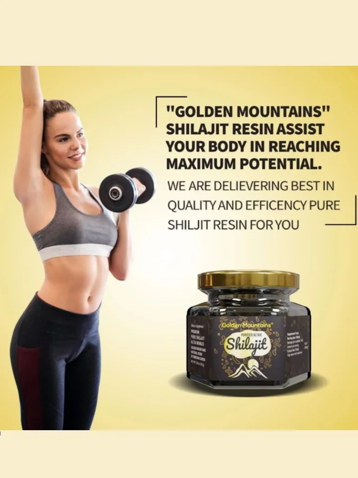 Golden Mountains Shilajit Resin Premium Pure Authentic Siberian Altai 100g 3.53oz - Measuring Spoon – Exclusive Quality