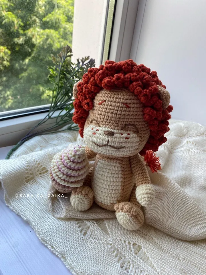 PDF Crochet Pattern Baby Lion and Ice Cream Amigurumi lion pattern Crochet ice cream Cute lion pattern Amigurumi animal Crochet animal