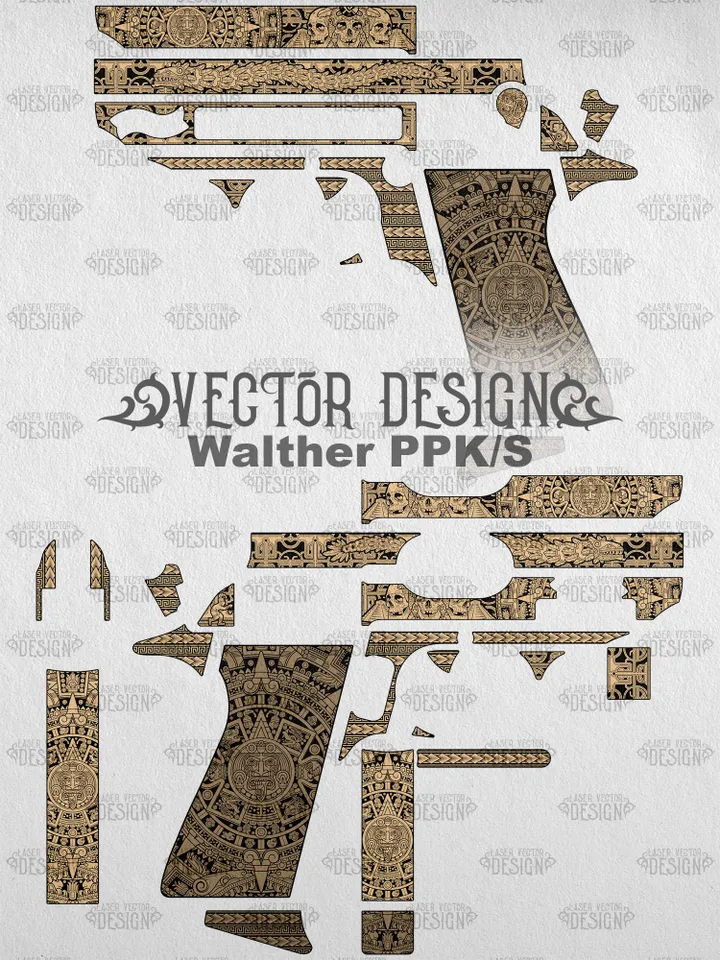 VECTOR DESIGN Walther PPK S Aztec calenda